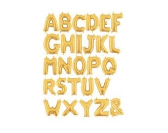 Gold Foil Letter Balloons 14" | Balloon Banner | Custom Balloon Banner | Birthday Party Decorations | Wedding Decorations | Baby Shower