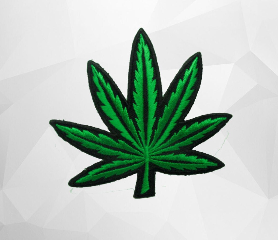Cannabis Weed Iron On Patch L1 8.3X8.0 cm Weed