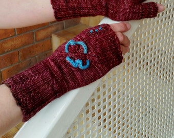 Hand Knitted fingerless gloves, wool fingerless gloves, women's gloves, knitted in Australia