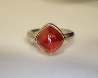Ring Silber Gold Mandaringranat / You can buy me, but I will be from 28.08. made or sent