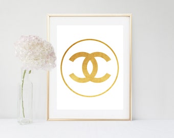 Chanel Wall Art Pink Chanel Logo Printable Art Coco Chanel