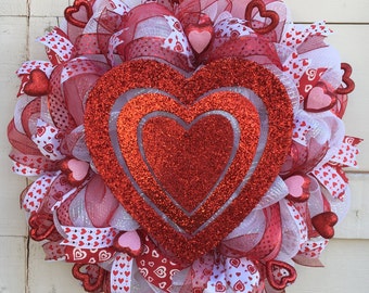 Valentine wreath,Valentine's Day wreath,Valentines decor,Heart wreath,Valentines heart wreath,