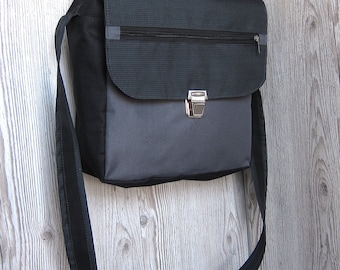 Charcoal grey messenger bag Men Women laptop bag Satchel Crossbody bag Shoulder bag