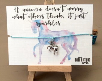 Pastel Unicorn Bracelet Friendship Bracelet Unicorn Gift Party Favour