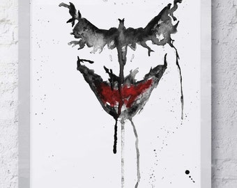 Joker Batman DC Watercolor Print