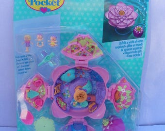 Vintage New Polly Pocket Fountain Fantasy , 1996 Bluebird Toys Mattel Polly Pocket #16856 Never Removed From Package , Unopened Polly NRFB