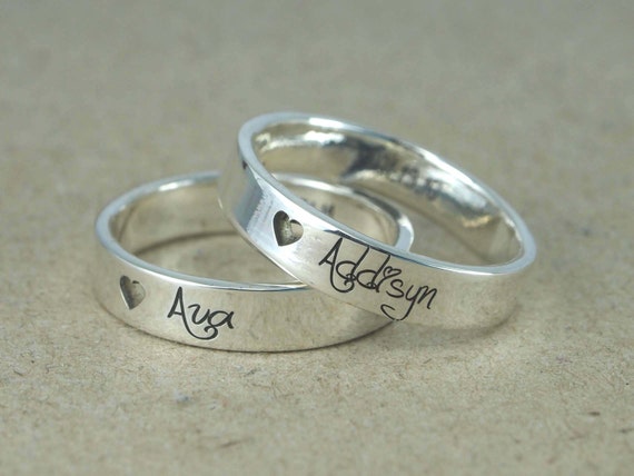 4mm 925 Sterling Silver Promise Rings For Couples