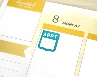 Appointment Reminder Planner Stickers - 24 appointment flags, assorted colors for Erin Condren Life Planner Vertical, eclp stickers