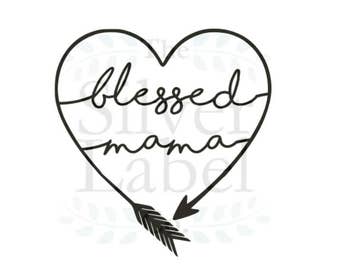 Download Blessed mama svg | Etsy