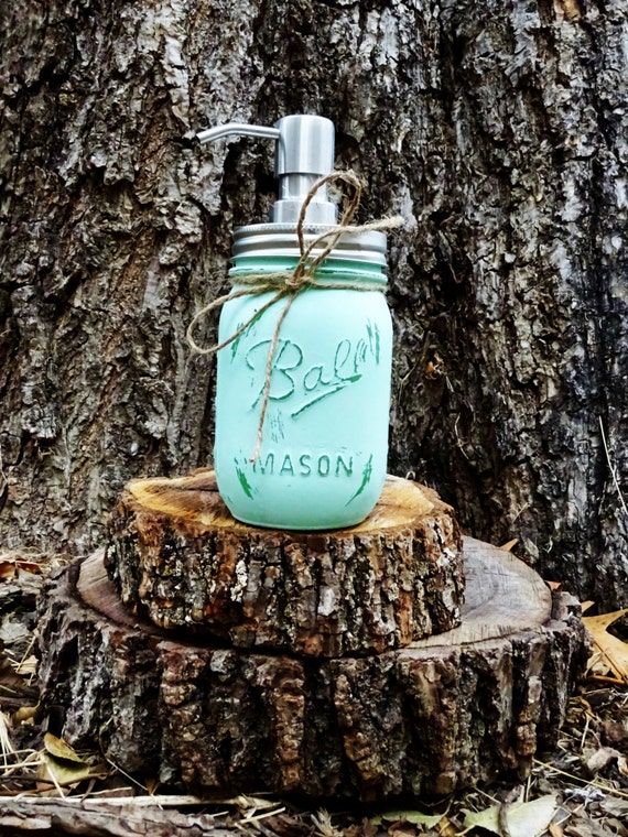 Custom Colors. Mason Jar Soap Dispenser. by KDubWoodCreations