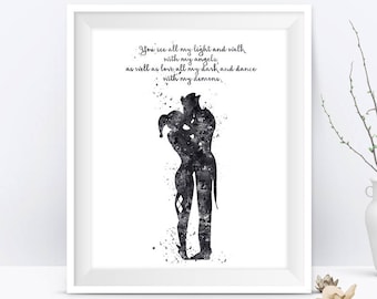 Harley Quinn Joker Harley Quinn Quote Art Print Superhero Poster Artwork Love Kiss Comic Anniversary Birthday Gift Wall Art Digital Download