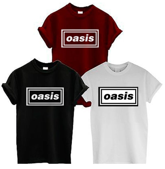 Oasis T Shirt Indie Rock 90s Music Band Liam Noel Manchester