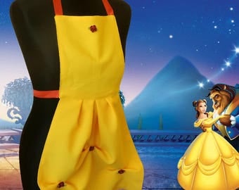 Kids Disney aprons, Belle, beauty and the beast, Children apron, Beauty and the beast