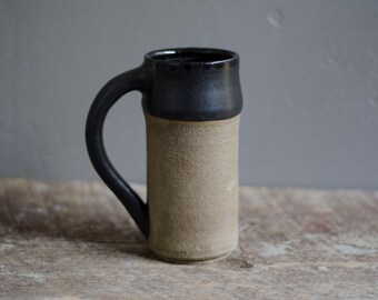 Ceramic Mug Gift, Mug For Him, Modern Mug, Mimimalist Mug, Coffee Mug, Beer Stein, Custom Mug, Brown Mug, Hand Made Mug, Pottery Mug