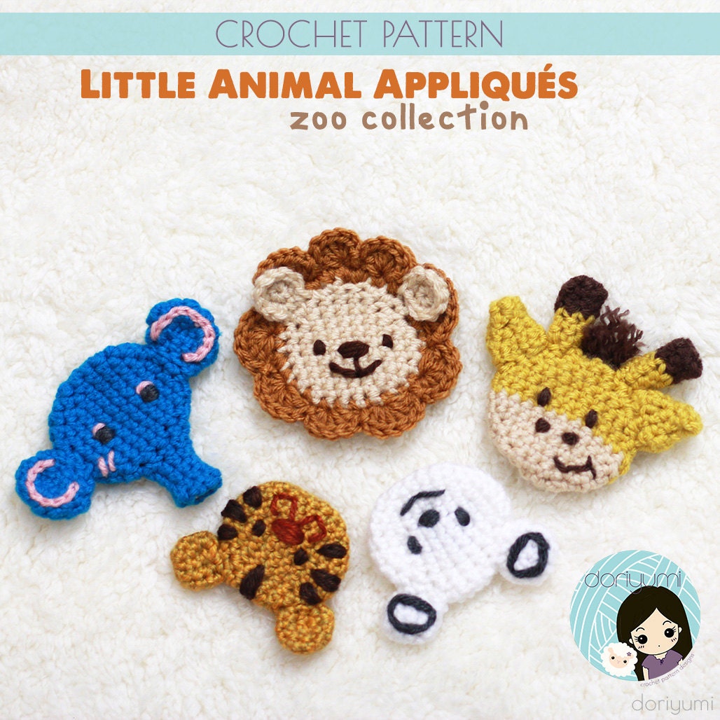 Little Animal Appliqués Zoo Collection Crochet Pattern