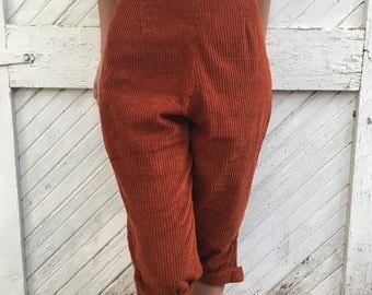 Vintage Rust Corduroy Knickers Pants