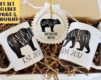 Baby Shower Gift Set, New Mom Gift Box, Mom to be, Parents to be, New Parent Gift, Gender Neutral Gifts, Mama Papa Baby Bear, Gift Box, Baby