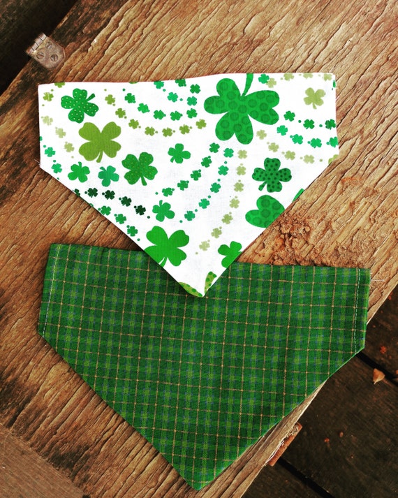 Download Saint Patricks Day Dog Bandana slide on bandana shamrocks