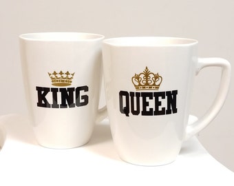 King and Queen, His and Hers mugs