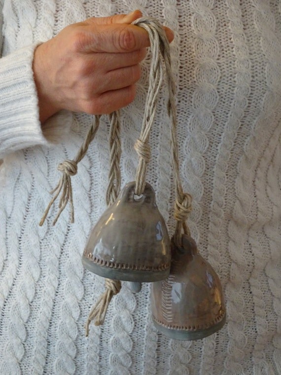 Items similar to Bell, wall art, ceramic bell, handmade bell, garden