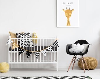 Giraffe baby print - Dream big little one