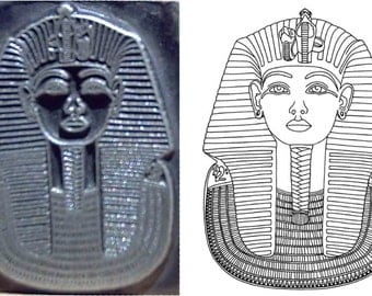 tutankhamen king tut egyptian inspired printing stamp