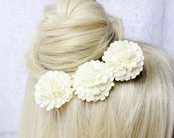 ivory bridal hair pin up hair accessory for bride flower hair pin bridal hair piece ivory hair pin wedding hair pin cute hair pin gifts T2