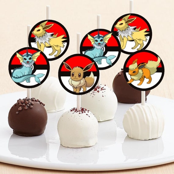 Pokemon Cake Pop Toppers Eevee Jolteon Vaporeon