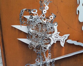 Items similar to Music Wire Art Sculpture 3D Metal Art Set on Etsy