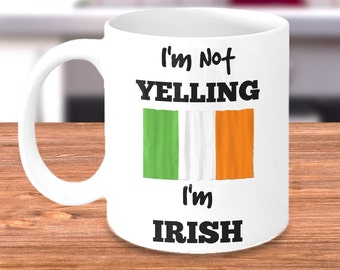 Funny Irish Coffee Mug - Irish Gifts for Mom or Dad - For Family Made in Ireland - Perfect for Mother’s or Father’s Day