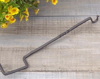 Hand Forged Iron Plant Hanger - 4x4 Post Plant Hanger - Garden Hanger - by The Red Oak Forge on Etsy