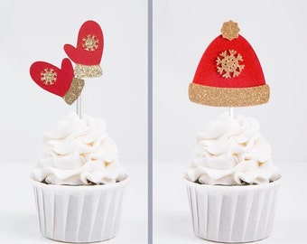 Ugly Christmas Sweater Party Cupcake Toppers