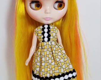Geometric Blythe dress with tie detail