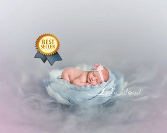 Digital backdrop background newborn baby girl vintage retro romantic flower / pic #31