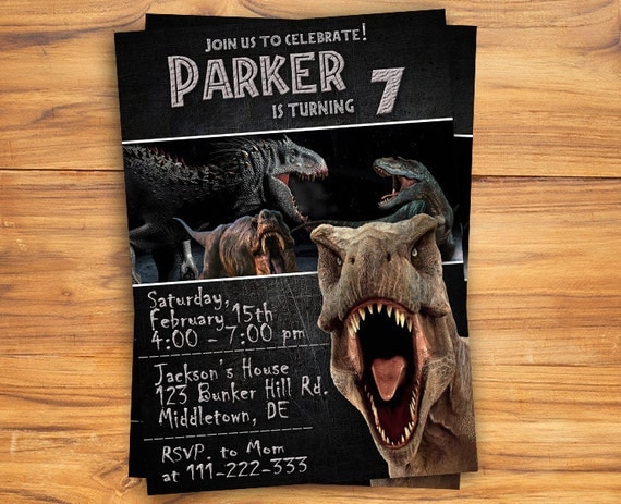 Jurassic World Invitation / Jurassic World Birthday Invitation