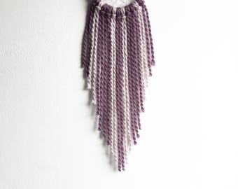 Small Purple Dream Catcher, Purple DreamCatcher, Wall Tapestry Boho, Wool Dream Catcher, Wall Accent, Bohemian Room Decor, Wall Hanging Boho