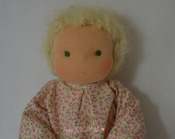 Sweet Waldorf Doll. Traditional Handmade Doll in the Waldorf Style.