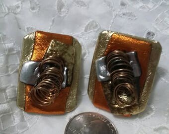 80's geometric art deco earrings