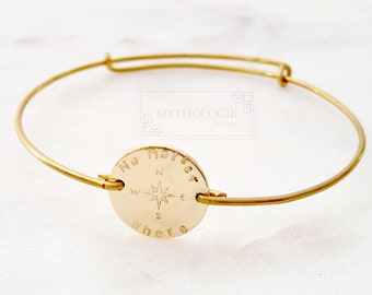 Best Friend Bracelet | 2 3 4 Sisters | Adjustable | Friendship Bracelet | Compass Bracelet | Personalized Disc Bracelet