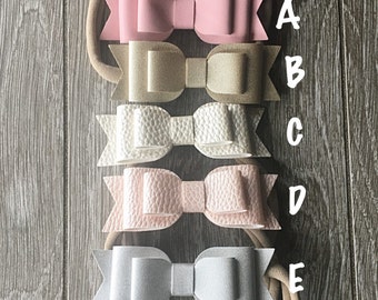 leather headband, baby headband, nylon headband, baby gift, baby bows, headband, bow, bows