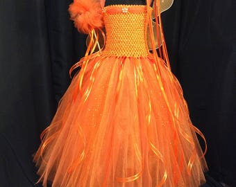 Fall fairy tutu dress w/matching crown wand wings birthday