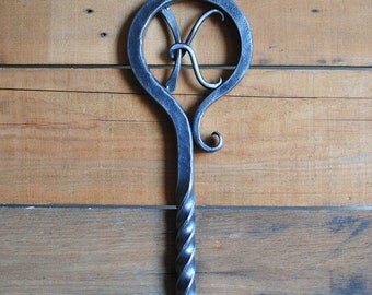 Personalized Fire Poker, Hand Forged Fire Pit Poker, Bonfire Poker, Outdoor Fire Tools, Iron Anniversary Gift, Steel Anniversary Gift