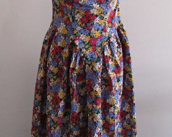 Vintage 80s Womens To Be Seen Floral Strapless Dress
