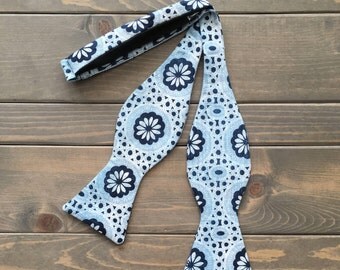 Blue Bow Tie - Mens Bow Tie - Mens Formalwear - Father's Day