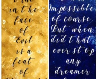 Laini Taylor inspired bookmarks, set of 2
