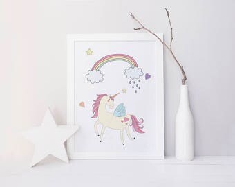 Unicorn wall art | Etsy