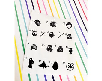 Star Wars Magic Band Decal Sticker || Star Wars Decals || Laptop, or Car! Leia, BB8, Darth Star Wars Decals Magic Band ||