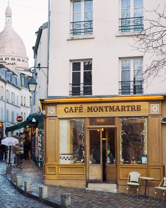 Cafe Montmartre Paris Photography Paris Decor Parisian