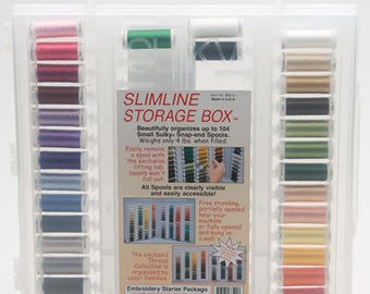 Sulky Rayon Embroidery Thread Kit - 29 spools 250yd/225m each in storage box
