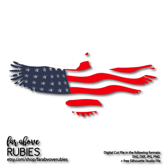 Download Wavy American USA Flag Eagle - SVG, EPS, dxf, png, jpg ...